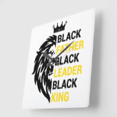 黒人の父、黒人の指導者、黒人の王 スクエア壁時計 (傾斜)