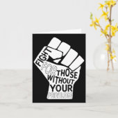 黒人の特権を持たない人々のために戦う カード (黄色い花)