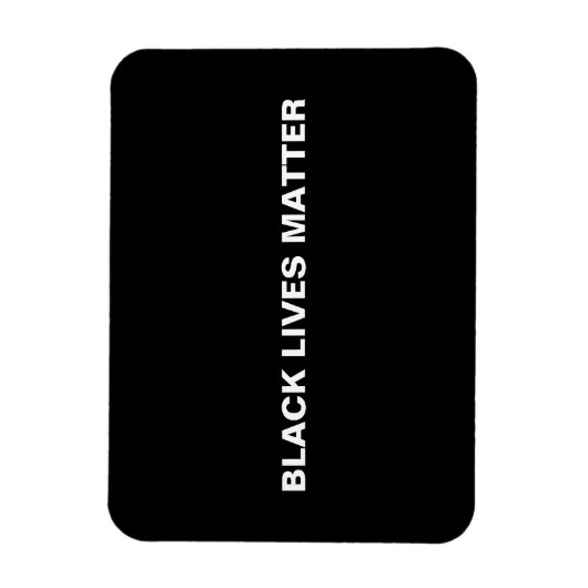 黒人の生活は黒と白のミニマリストを重視 マグネット (縦)