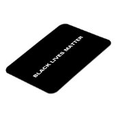 黒人の生活は黒と白のミニマリストを重視 マグネット (左側)