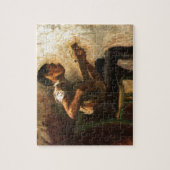 黒人の男の子の踊りのための勉強 ジグソーパズル (縦)