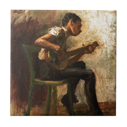 黒人の男の子の踊りのための勉強 タイル (正面)