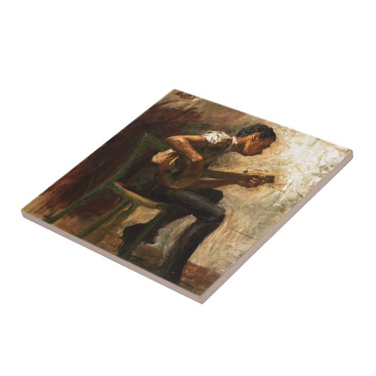 黒人の男の子の踊りのための勉強 タイル (側面)