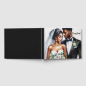 黒人の花嫁と新郎の結婚式ゲストブック ゲストブック (全面)