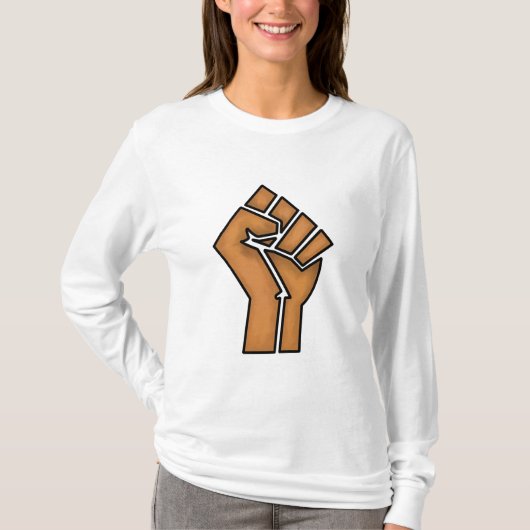 黒人の誇り フィスト ユニティ 歴史 アフリカ系アメリカ人 黒人 コミュニティ Tシャツ (正面)
