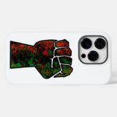 黒人の誇り 赤 緑の拳 パンアフリカンフラッグ ユニティ Case-Mate iPhoneケース (裏面 (横))