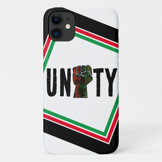 黒人の誇り 赤 緑の拳 パンアフリカンフラッグ ユニティ Case-Mate iPhoneケース (裏面)