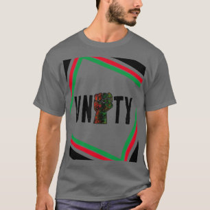 黒人の誇り 赤 緑の拳 パンアフリカンフラッグ ユニティ Tシャツ