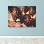 黒人の頭勉強 キャンバスプリント (インサイチュ (ウッドフロア))