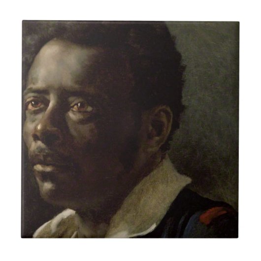 黒人の頭部 タイル (正面)