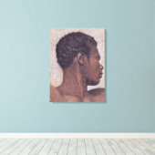 黒人の頭 キャンバスプリント (インサイチュ (ウッドフロア))