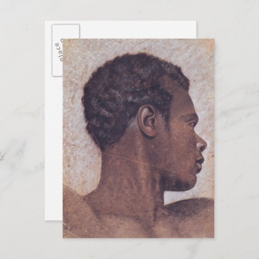黒人の頭 ポストカード (正面/裏面)