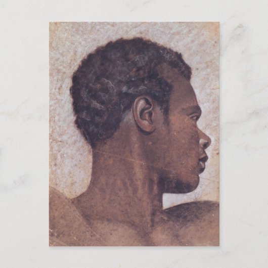 黒人の頭 ポストカード (正面)