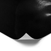 黒人の顔B&W写真のシルエット ポスター (角)