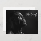 黒人の顔B&W写真のシルエット ポストカード (正面/裏面)