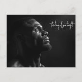 黒人の顔B&W写真のシルエット ポストカード (正面)