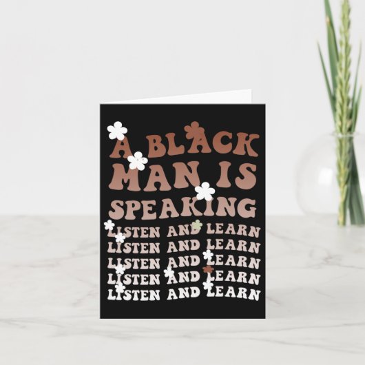 黒人は黒人話と聞黒人学という カード (正面)