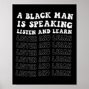 黒人は黒人話と聞黒人学という ポスター