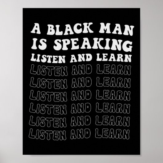 黒人は黒人話と聞黒人学という ポスター (正面)