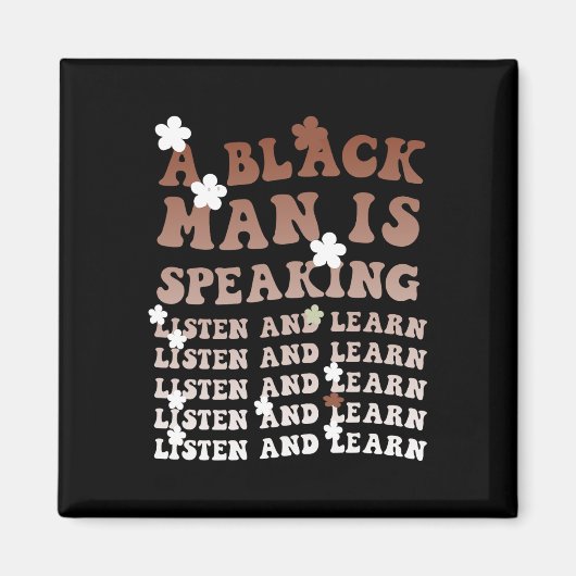 黒人は黒人話と聞黒人学という マグネット (正面)