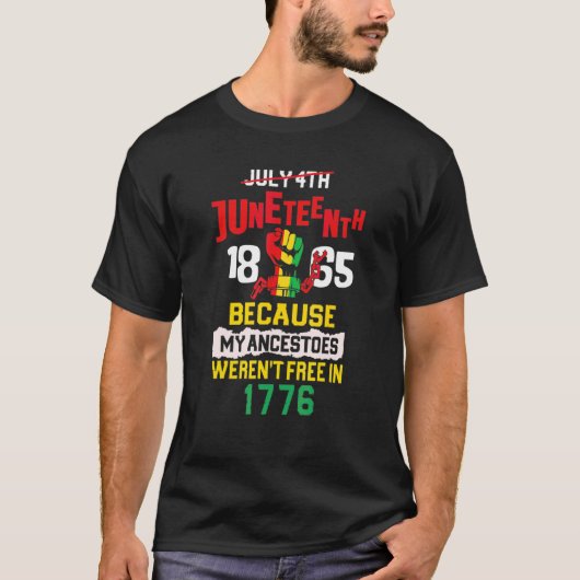 黒人アフリカ系アメリカ人の祖先の自由ジュネント Tシャツ (正面)