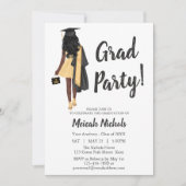 黒人アメリカ人女子大学卒業 招待状 (正面)