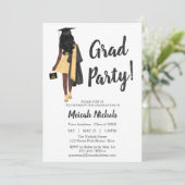 黒人アメリカ人女子大学卒業 招待状 (スタンド正面)