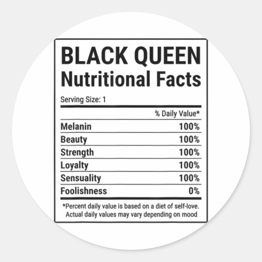 黒人インスパイア史デザイン ラウンドシール (正面)