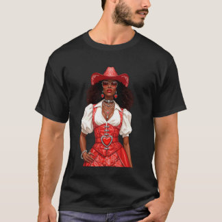 黒人カウガール メラニン Tシャツ