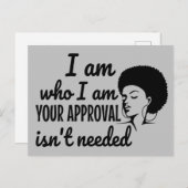 黒人クイーンアフロアフリカ系アメリカ人 ポストカード (正面/裏面)