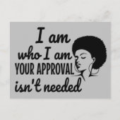 黒人クイーンアフロアフリカ系アメリカ人 ポストカード (正面)