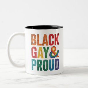 黒人ゲイプライド LGBTQ 黒人クィア ツートーンマグカップ
