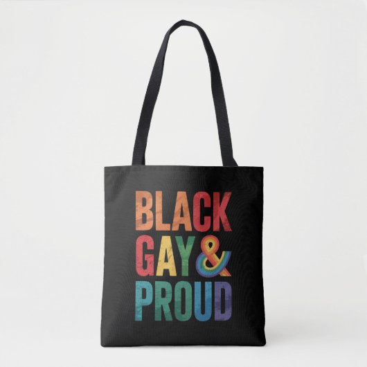 黒人ゲイプライド LGBTQ 黒人クィア トートバッグ (正面)