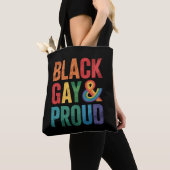 黒人ゲイプライド LGBTQ 黒人クィア トートバッグ (クローズアップ)