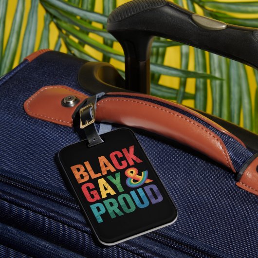 黒人ゲイプライド LGBTQ 黒人クィア ラゲッジタグ (正面インサイチュ1)
