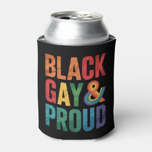 黒人ゲイプライド LGBTQ 黒人クィア 缶クーラー (缶正面)