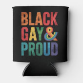 黒人ゲイプライド LGBTQ 黒人クィア 缶クーラー (正面)