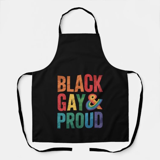 黒人ゲイプライド LGBTQ 黒人クイア エプロン (正面)