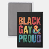 黒人ゲイプライド LGBTQ 黒人クイア マグネット (正面/裏面)