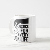 黒人コミュニティのための社会正義 コーヒーマグカップ (正面左)
