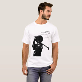 黒人ゴルファー ゴルフ旅行 独身パーティー ミニマル Tシャツ
