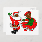 黒人サンタ夫人クロース シーズンポストカード (正面/裏面)