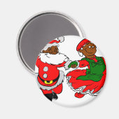 黒人サンタ夫人クロース マグネット (正面/裏面)