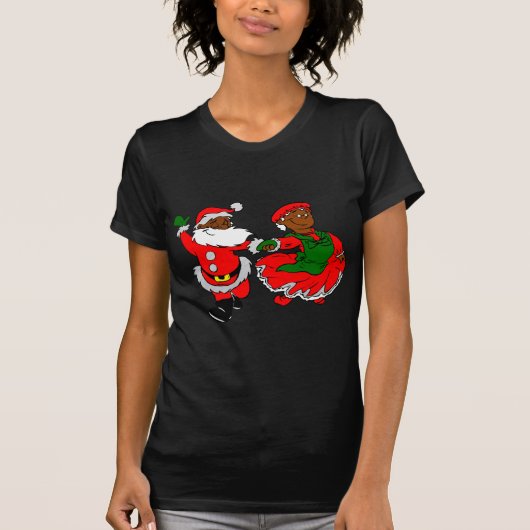黒人サンタ夫人クロース Tシャツ (正面)