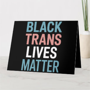 黒人トランスジェンダーLGBTQ支援活動は人生が大切 トランスジェンダー カード
