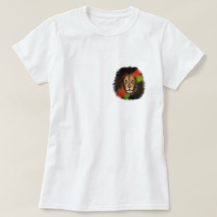 黒人プライド ライオン 赤 緑 ユニティ ジャングル 猫 王 Tシャツ
