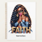 黒人信仰者クリスチャン祈りの言葉 プランナー手帳 (正面)