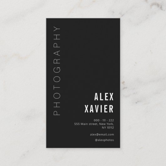 黒人写シンプル真家 名刺 (正面)