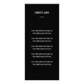 黒人写真お祝い・オブ・ライフ・メモリアル ラックカード (裏面)