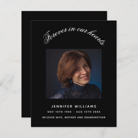 黒人写真エレガント葬儀 (正面/裏面)